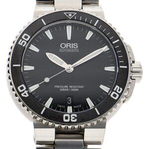 WATCH ORIS 7676 Aquis Date black SS AT